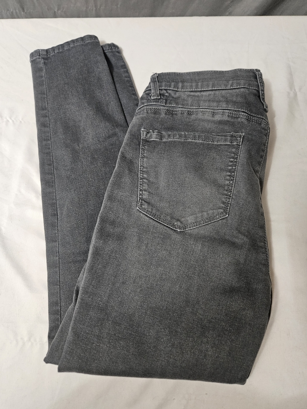 Democracy Ab Technology Gray Grunge Goth Core Skinny Jeans Size 10!